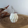 Bougie moulée torsade cire végétale